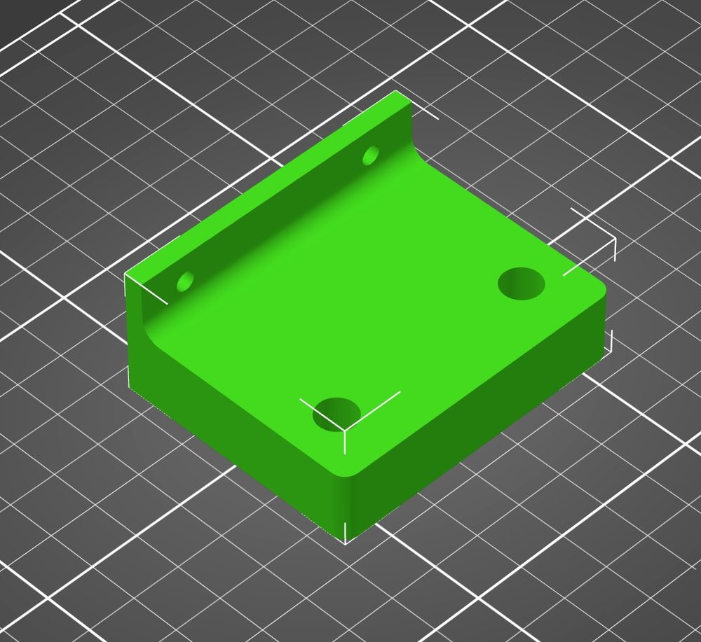 3D model náhradního držáku v modelovacím softwaru
